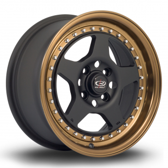 Rota Wheels - Kyusha Flat Black Sports Bronze Lip (15 inch)
