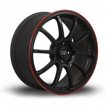 Rota Wheels - G-Force Flat Black Red Lip (17 inch)