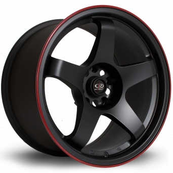 Rota Wheels - GTR Flat Black Red Lip (17x9.5 Zoll)