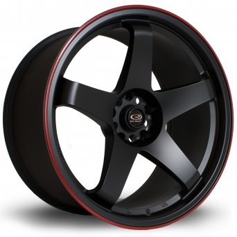Rota Wheels - GTR Flat Black Red Lip (19x10 inch)