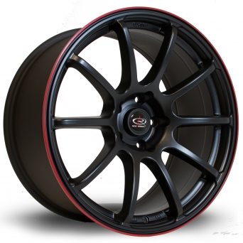 Rota Wheels - G-Force Flat Black Red Lip (18 inch)